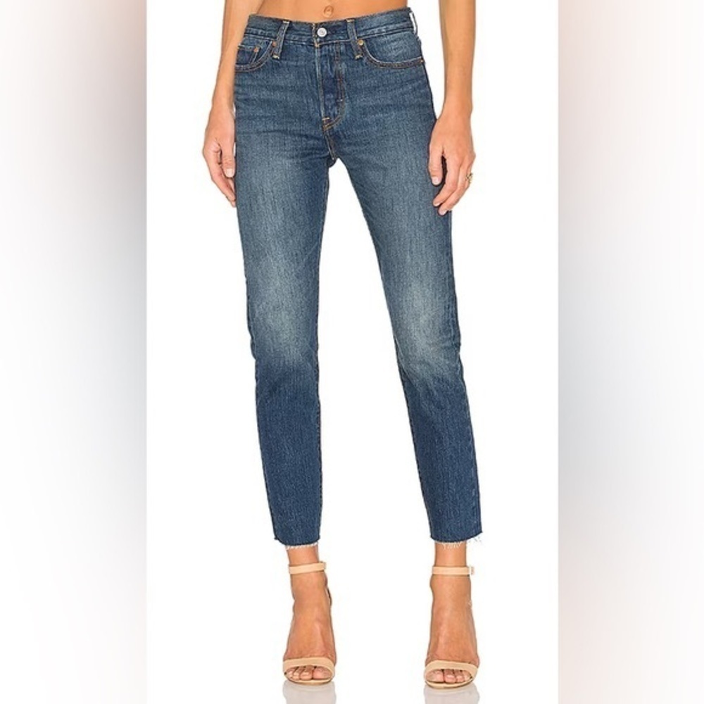 LEVI’S White Oak Cone Denim Wedgie Skinny Jeans Classic Tint Blue 24